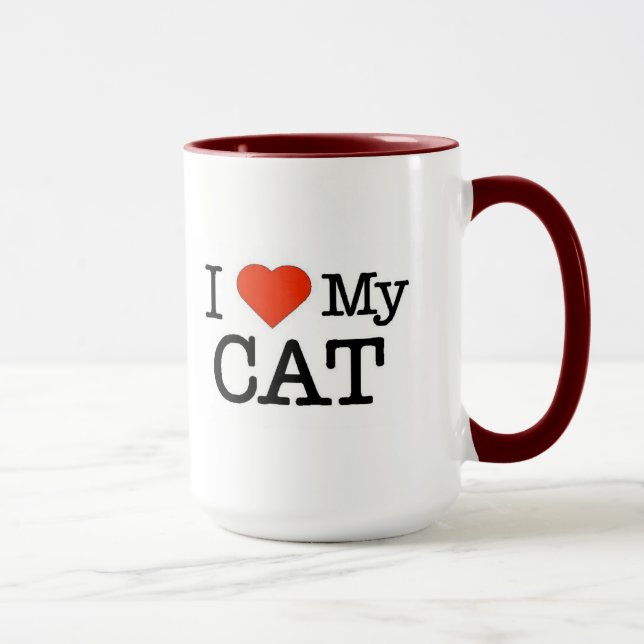 Ich Liebe meine Katze Tasse (Rechts)