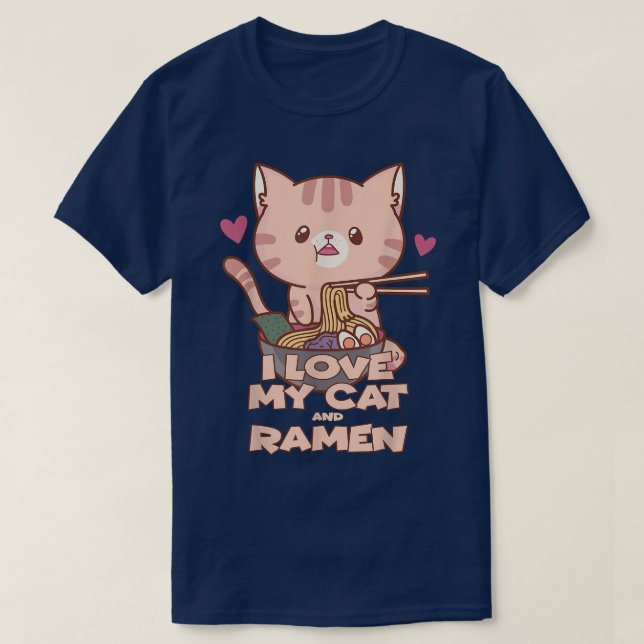 Ich Liebe meine Katze und meine Männer lustiges De T-Shirt (Design vorne)
