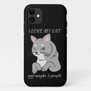 ICH LIEBE MEINE KATZE UND VIELLEICHT 3 PERSONEN ni Case-Mate iPhone Hülle