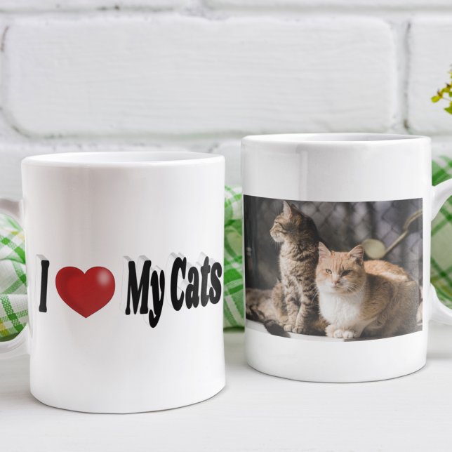 Ich Liebe meine Katzen Foto Kaffeetasse (Von Creator hochgeladen)