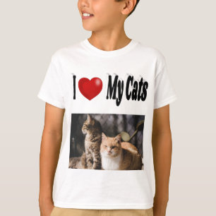 Ich Liebe meine Katzen Foto T-Shirt
