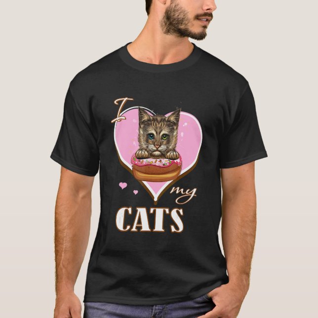 Ich liebe meine Katzen T-Shirt (Vorderseite)