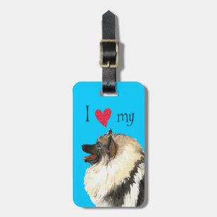 Ich Liebe meine Keeshond Gepäckanhänger