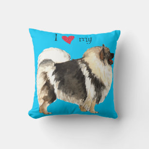 Ich Liebe meine Keeshond Kissen