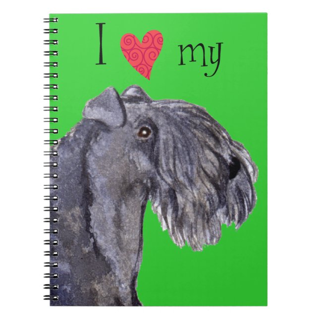 Ich Liebe meine Kerry Blue Terrier Notizblock (Vorderseite)