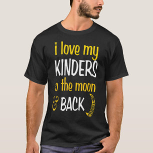 Ich Liebe meine Kinder auf Mond und Rücken T-Shirt