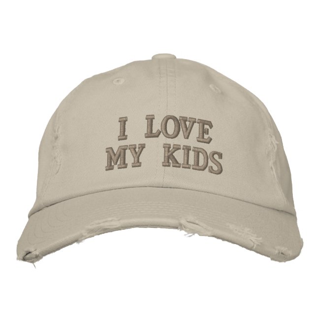 Ich Liebe meine Kinder Bestickte Kappe (Vorderseite)