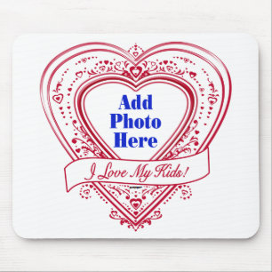 Ich Liebe meine Kinder! Foto Red Hearts Mousepad