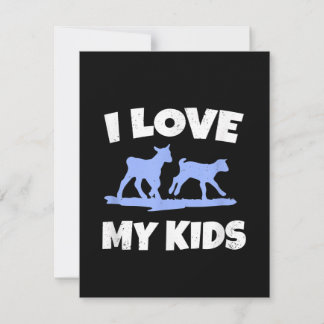 Ich liebe meine Kinder für ein Geschenk von Ziegen Einladung