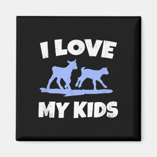 Ich liebe meine Kinder für ein Geschenk von Ziegen Magnet