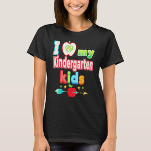 Ich Liebe meine Kinder im Kindergarten zurück zum T-Shirt