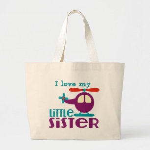 Ich Liebe meine kleine Schwester Jumbo Stoffbeutel