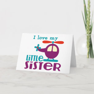 Ich Liebe meine kleine Schwester Karte