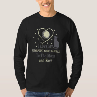 Ich Liebe meine Kurzschlusskatze an die Mondkatze T-Shirt