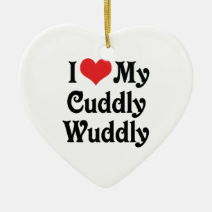 Ich Liebe meine kuscheligen Keramikornament