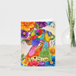 Ich Liebe meine Labrador Retriever Grußkarte Dankeskarte