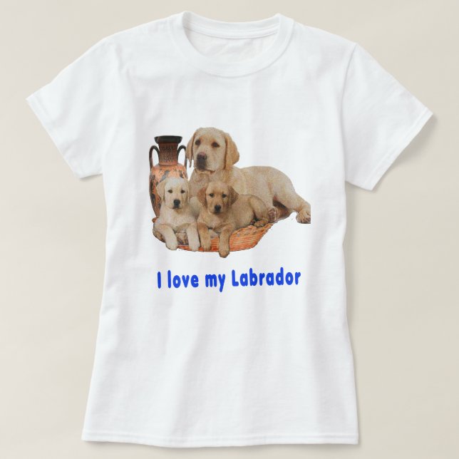 Ich Liebe meine Labrador-T - Shirt (Design vorne)