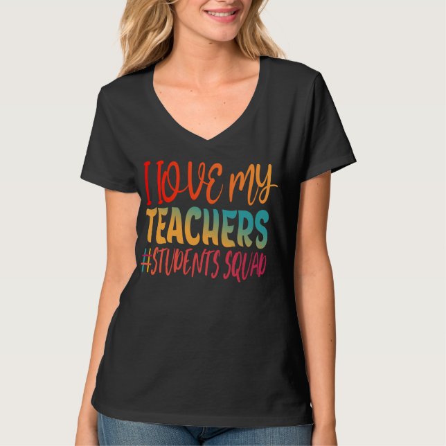 ICH LIEBE MEINE LEHRER. T-Shirt (Vorderseite)