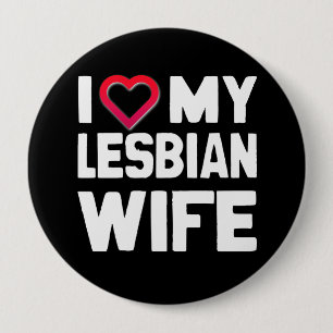 ICH LIEBE MEINE LESBISCHE FRAU - WEISS -.png Button