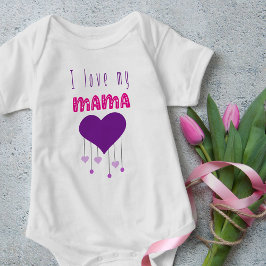 Ich Liebe meine Mama Bright Hearts Matching Mama M Baby Strampler