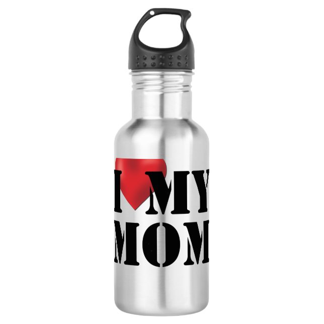 Ich Liebe meine Mama Edelstahlflasche (Vorderseite)