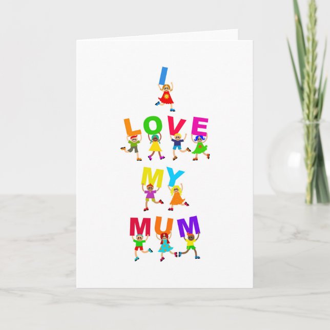 Ich Liebe meine Mama Karte (Vorderseite)