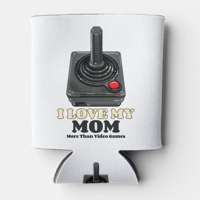 Ich Liebe meine Mama mehr als Videospiele Dosenkühler (Vorderseite)