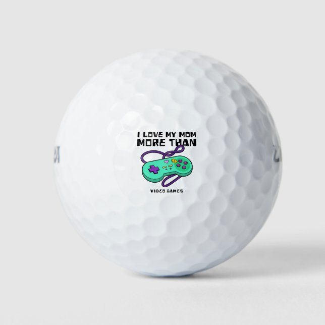 Ich Liebe meine Mama mehr als Videospiele Golfball (Vorderseite)