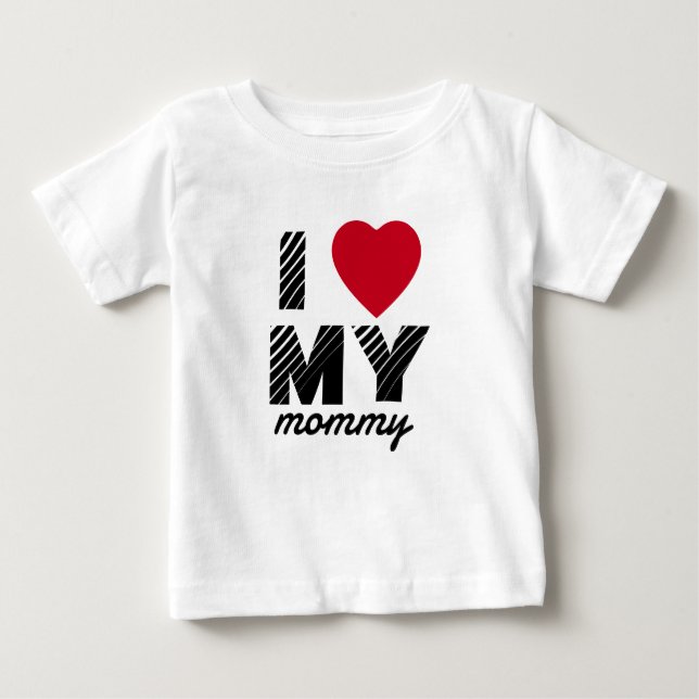 Ich Liebe meine Mama Niedlich Baby T-shirt (Vorderseite)