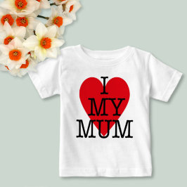 Ich Liebe meine Mama Red Liebe Heart Family Valent Baby T-shirt
