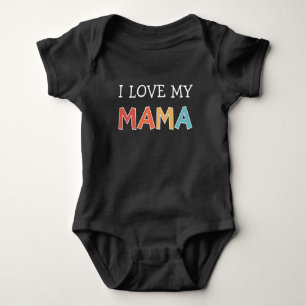 Ich liebe meine Mama Retro süß Baby Strampler