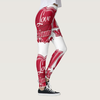 Ich Liebe meine Mama-Rote Herzen Leggings