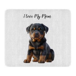 Ich Liebe meine Mama Rottweiler Welpe Schneidebrett