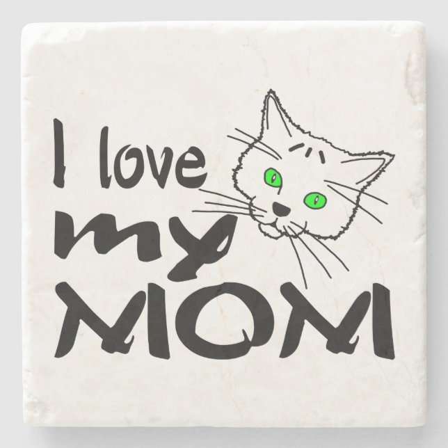 Ich Liebe meine Mama Steinuntersetzer (Vorderseite)