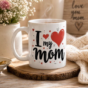 Ich liebe meine Mama, süße Herz Kinder Kaffeetasse