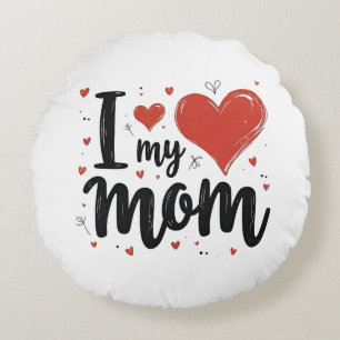 Ich liebe meine Mama, süße Herz Kinder Rundes Kissen