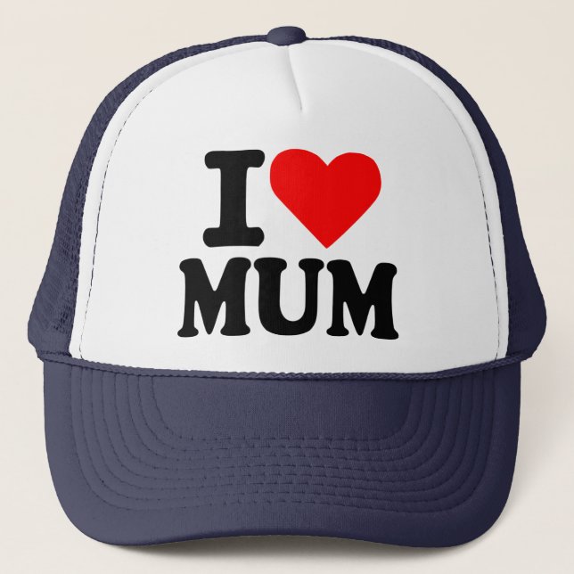 Ich Liebe meine Mama Truckerkappe (Vorderseite)