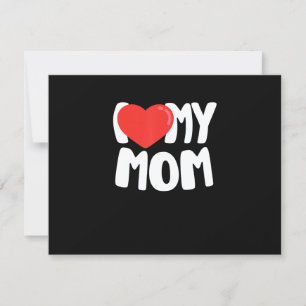 Ich Liebe meine Mama TShirt mit Large Red Heart RSVP Karte