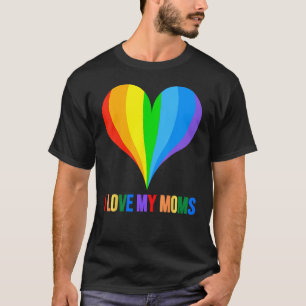Ich Liebe meine Mamas offen Gay Lesbian Rainbow Da T-Shirt