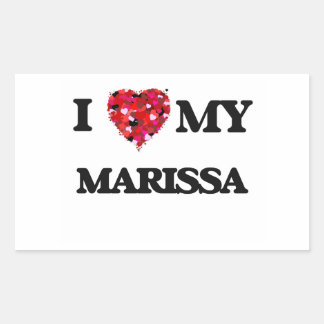 Ich Liebe meine Marissa Rechteckiger Aufkleber