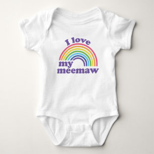 Ich liebe meine Meemaw - Süßer Regenbogen  Baby Strampler