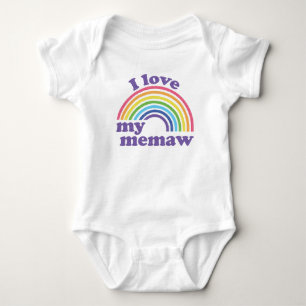 Ich liebe meine MeMaw - Süßer Regenbogen Baby Strampler