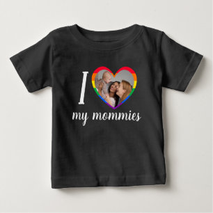 Ich Liebe meine Momente LGTB Farben Fahne Herz Baby T-shirt