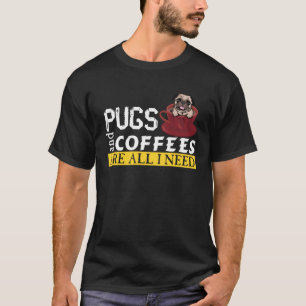 Ich liebe meine Möpse und Kaffees sind alles, was T-Shirt