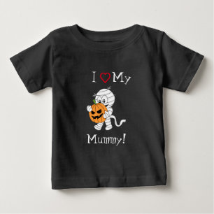 Ich liebe meine Mummy Frohes Halloween Süßer Mummy Baby T-shirt