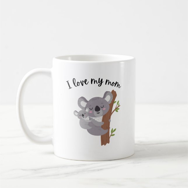 Ich Liebe meine Mutter/ich Liebe meine BärenTasse Kaffeetasse (Links)