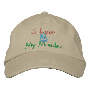 Ich Liebe meine Mutter in Afrikaans Khaki Bestickte Baseballkappe