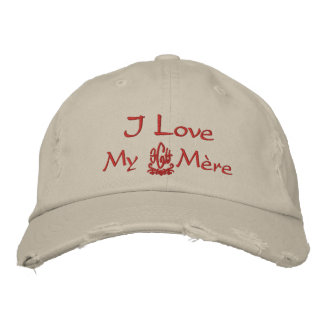 Ich Liebe meine Mutter mit französischem Stein I Bestickte Baseballkappe