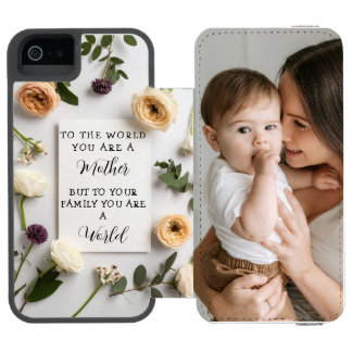 Ich liebe meine Mutter Muttertags-Blumen-Andenken Incipio Watson™ iPhone 5 Geldbörsen Hülle