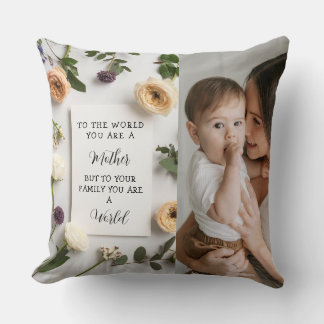Ich liebe meine Mutter Muttertags-Blumen-Andenken Kissen
